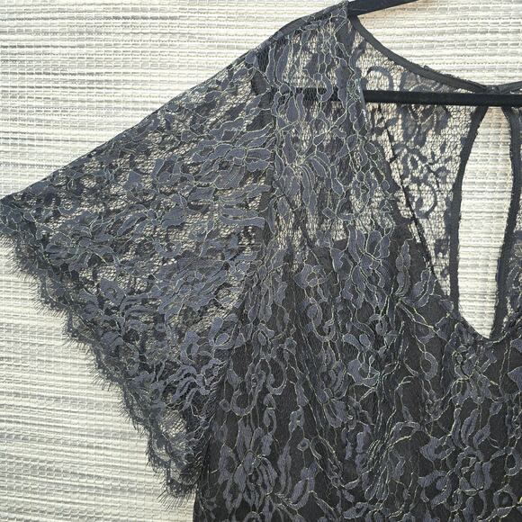 City Chic Lace Dress Womens Plus Size 22 Black Gold Whimsy Goth Formal Party NEW - Picture 5 of 10